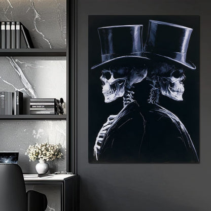Gentlemen Waiting for the Final Curtain Canvas Wall Art
