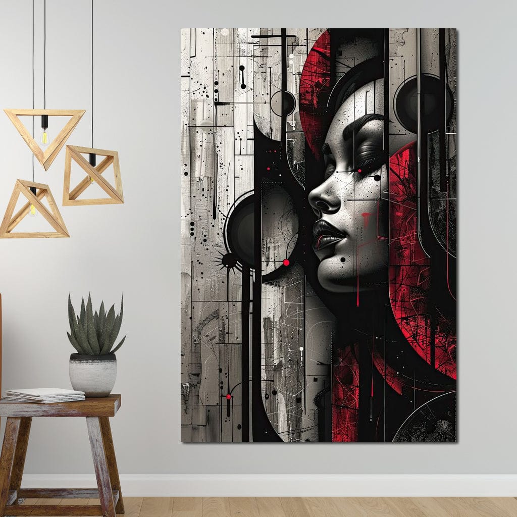 Shadowed Elegance Unveiled Canvas Wall Art