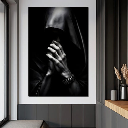 Shadowed Contemplation Canvas Wall Art