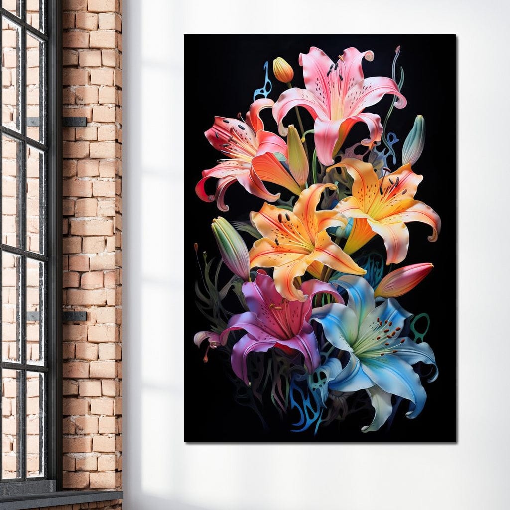 Dazzling Colors in Bloom Canvas Wall Art