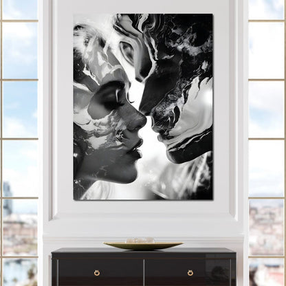 Luminous Liquid Kisses Canvas Wall Art