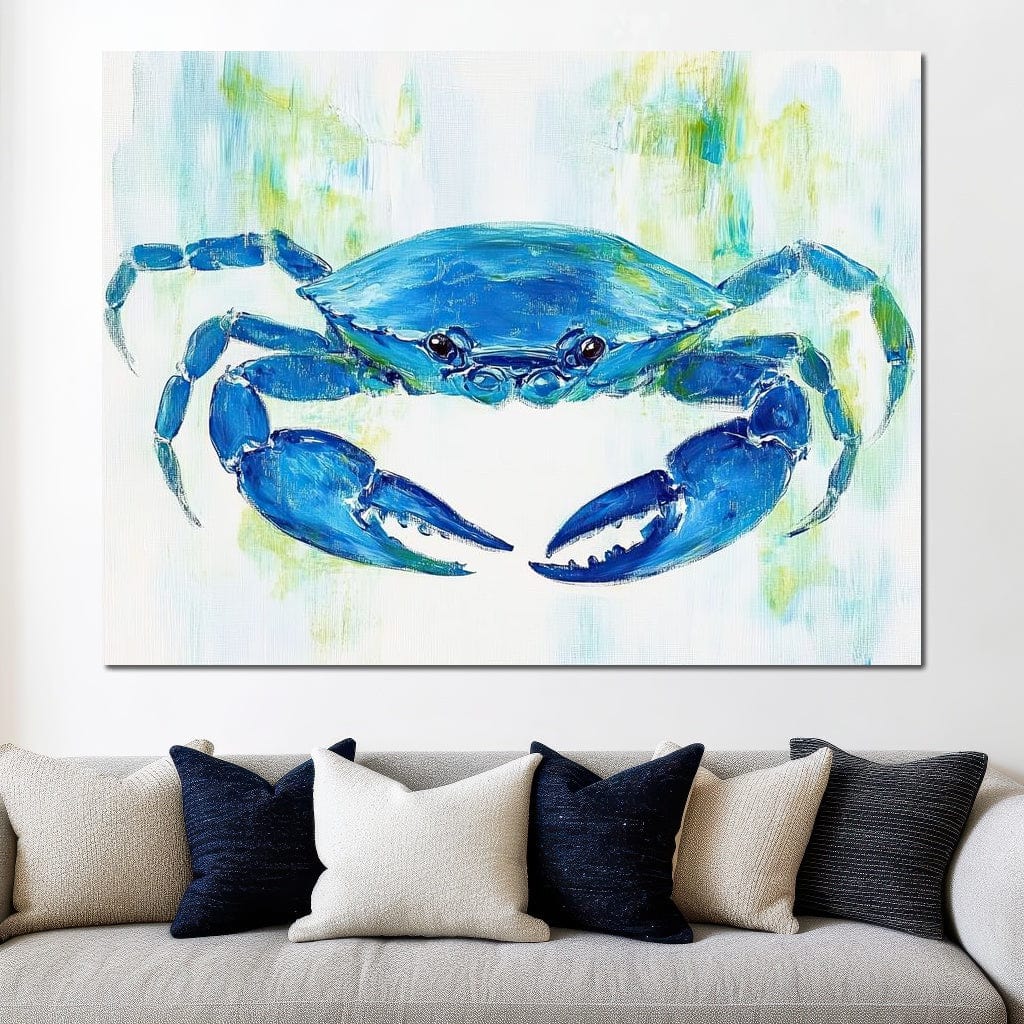 Crab Coastal Journey Canvas Wall Art