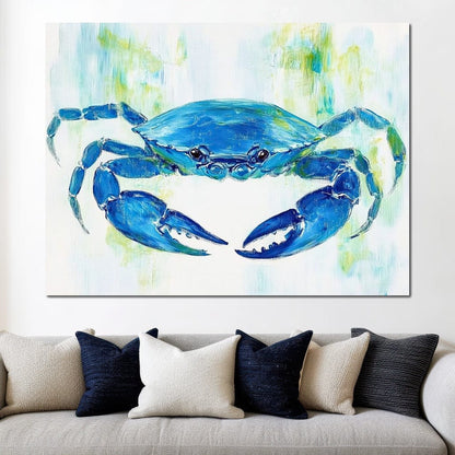 Crab Coastal Journey Canvas Wall Art