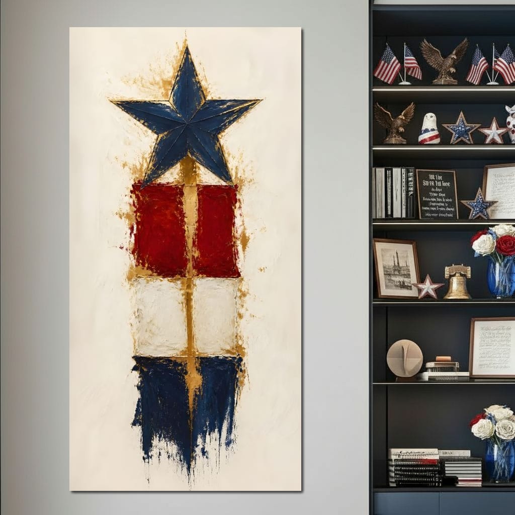 Guiding Star Of The Republic Canvas Wall Art