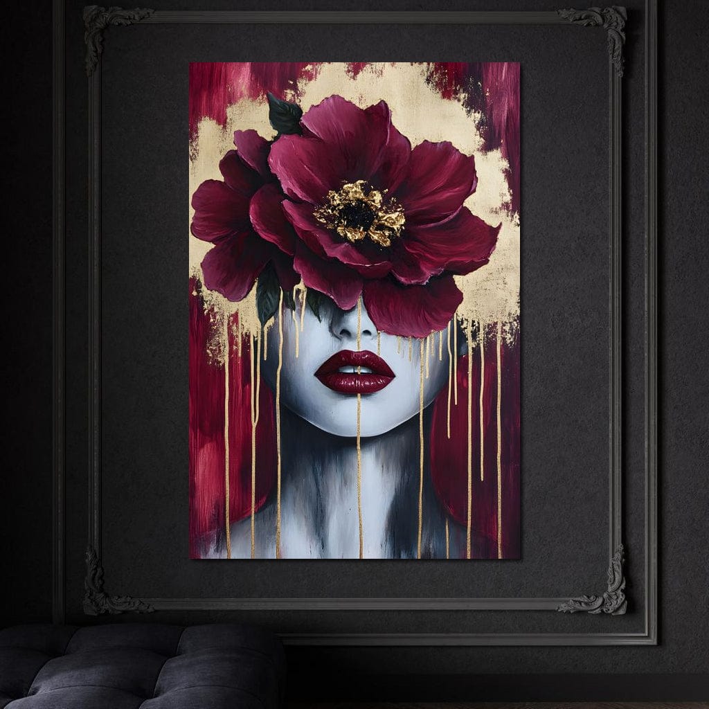 Golden Petals Silent Beauty Canvas Wall Art