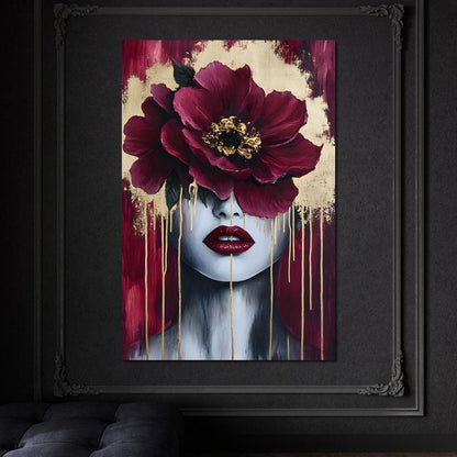 Golden Petals Silent Beauty Canvas Wall Art