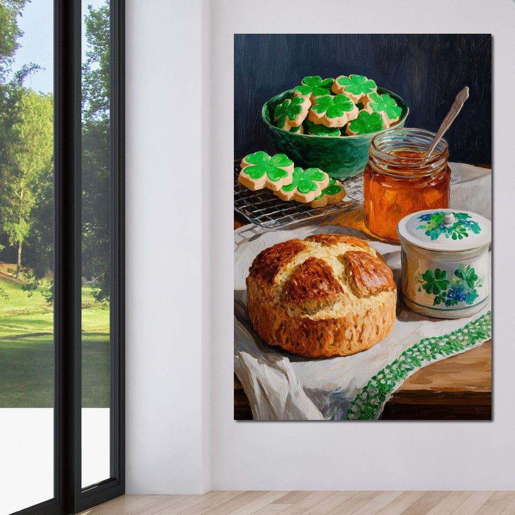 Shamrock Cookies Honey Loaf Canvas Wall Art
