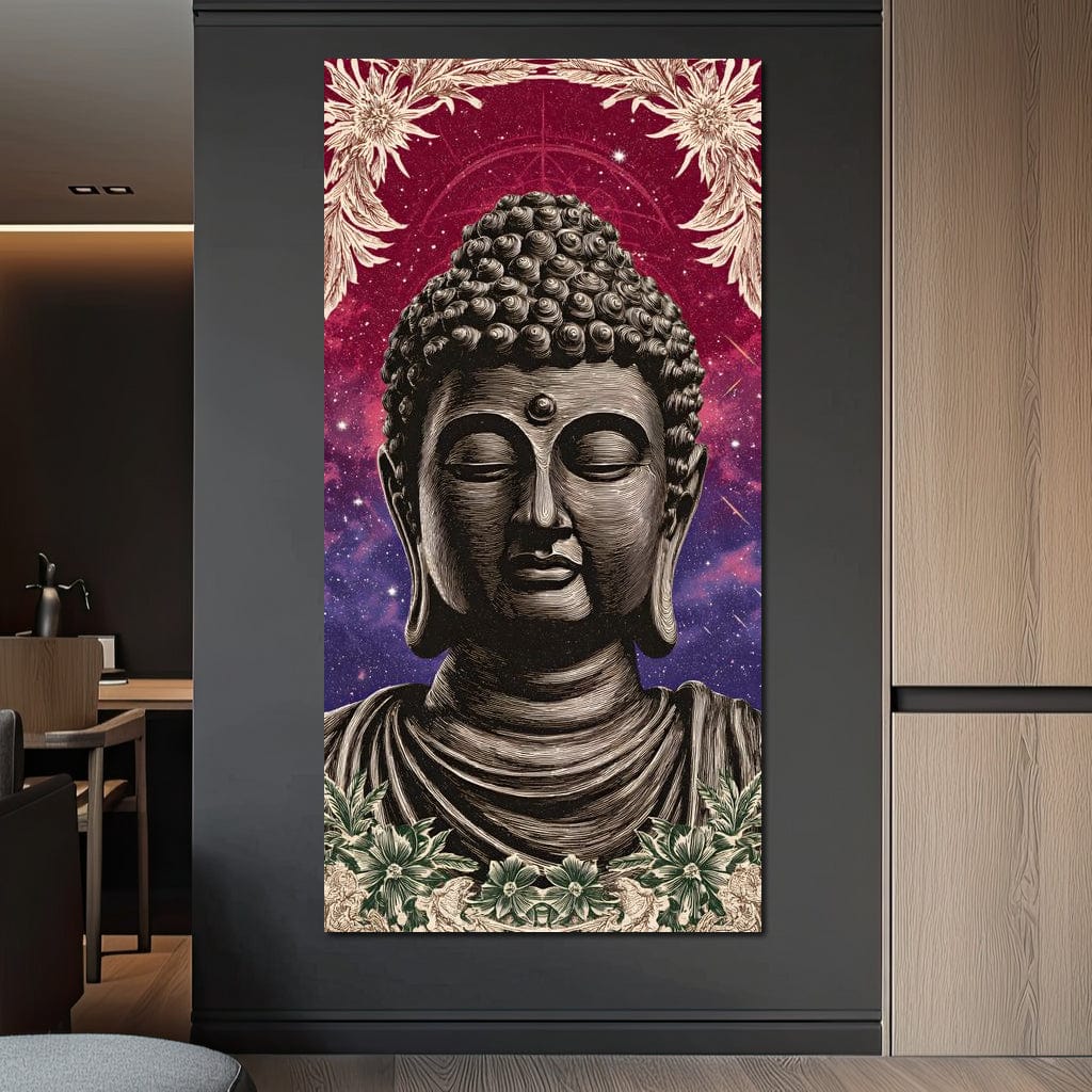 Celestial Buddha Tranquil Flow Canvas Wall Art