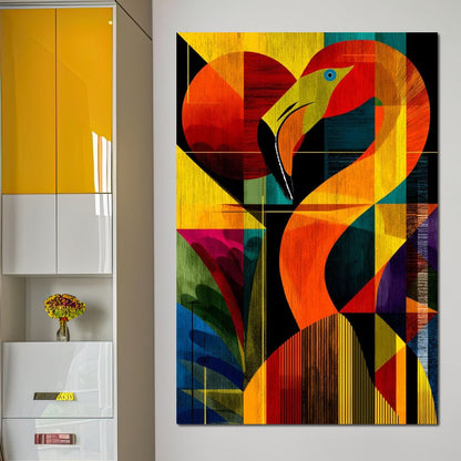 Chromatic Crane Impressions Canvas Wall Art