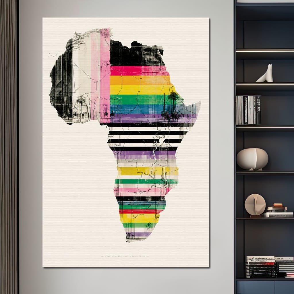 Vibrant Rhythms Across A Changing Continent Canvas Wall Art