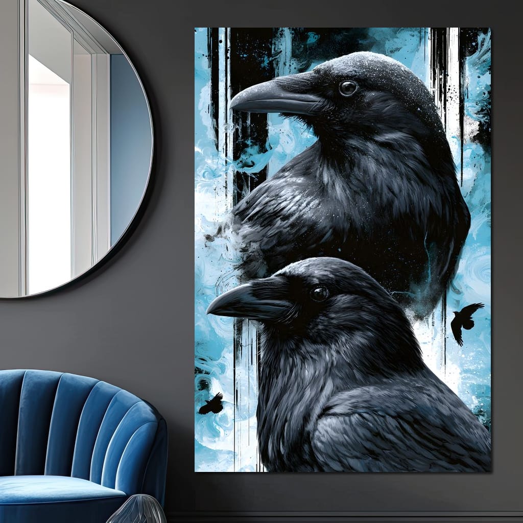 Silent Ravens Watchers Of The Cold Canvas Wall Art