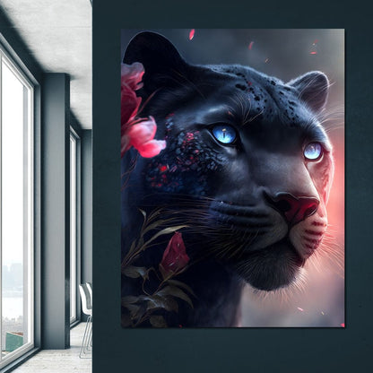 Black Panther Pink Canvas Wall Art