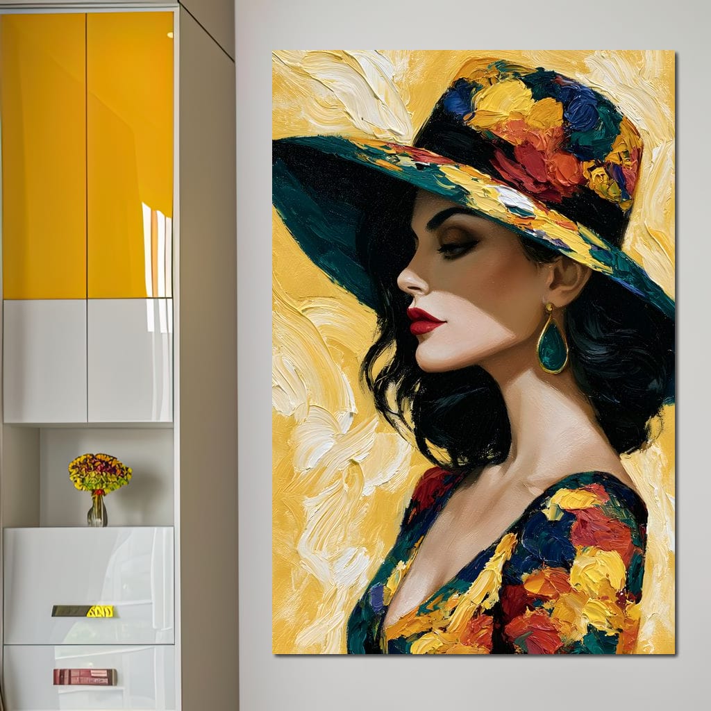 Golden Hour Couture Portrait Canvas Wall Art