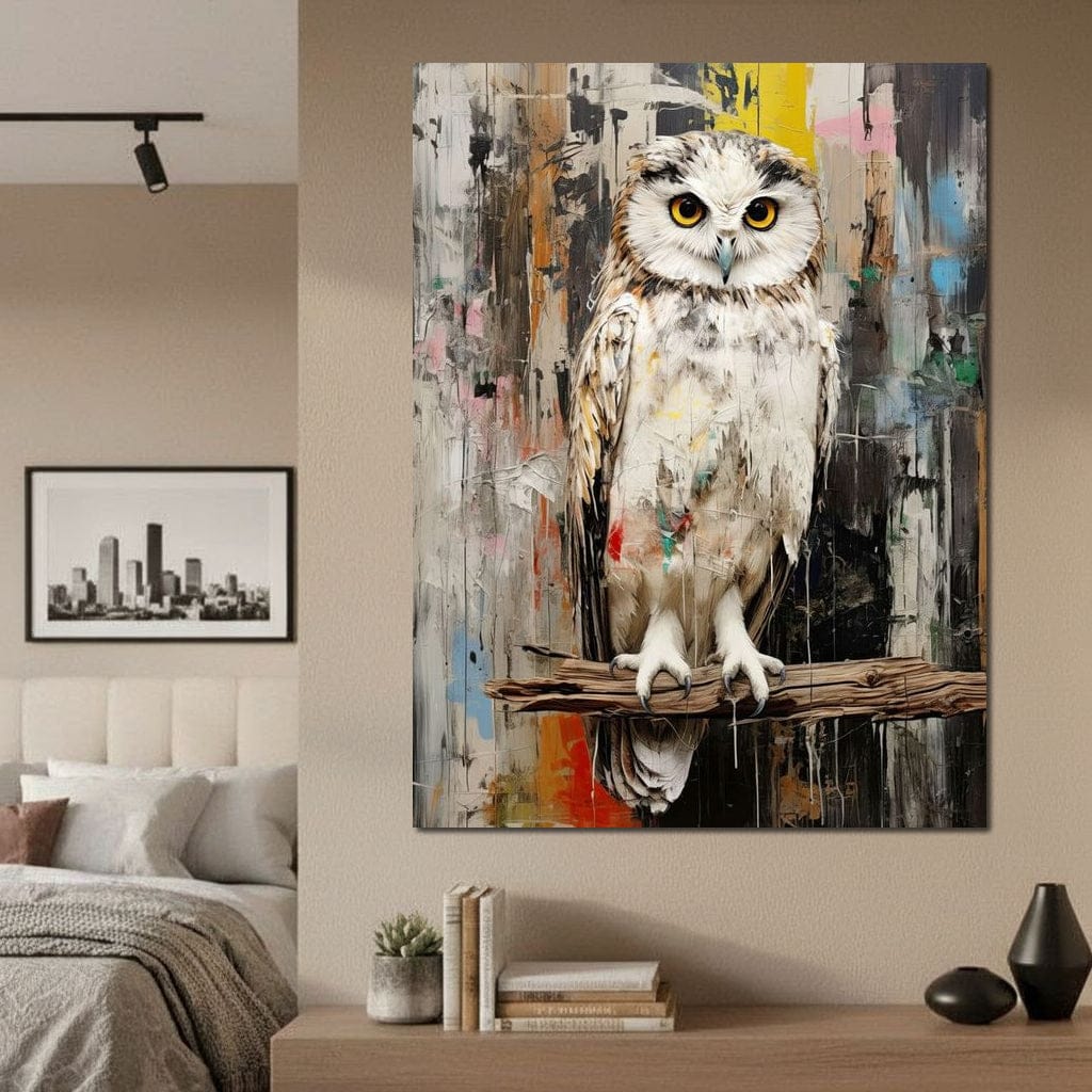 Owls Mystic Gaze Canvas Wall Art