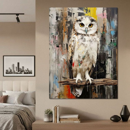 Owls Mystic Gaze Canvas Wall Art