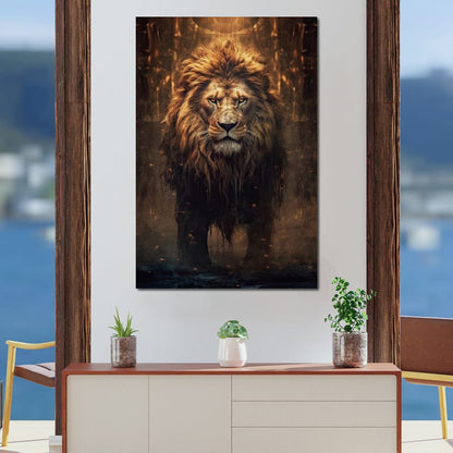 Lion of the Lord's Throne Canvas Wall Art