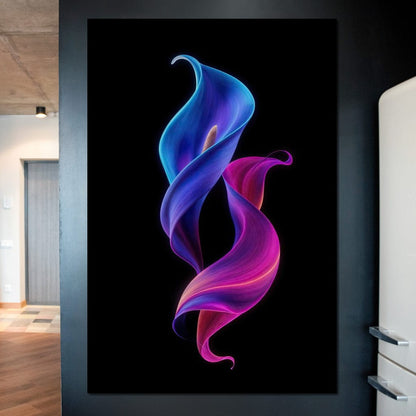 Cosmic Petal Helix Canvas Wall Art