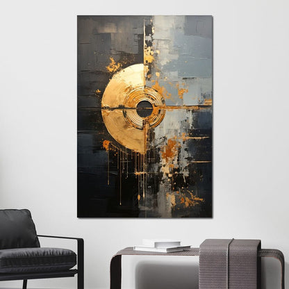 Eclipse in Golden Splendor Canvas Wall Art