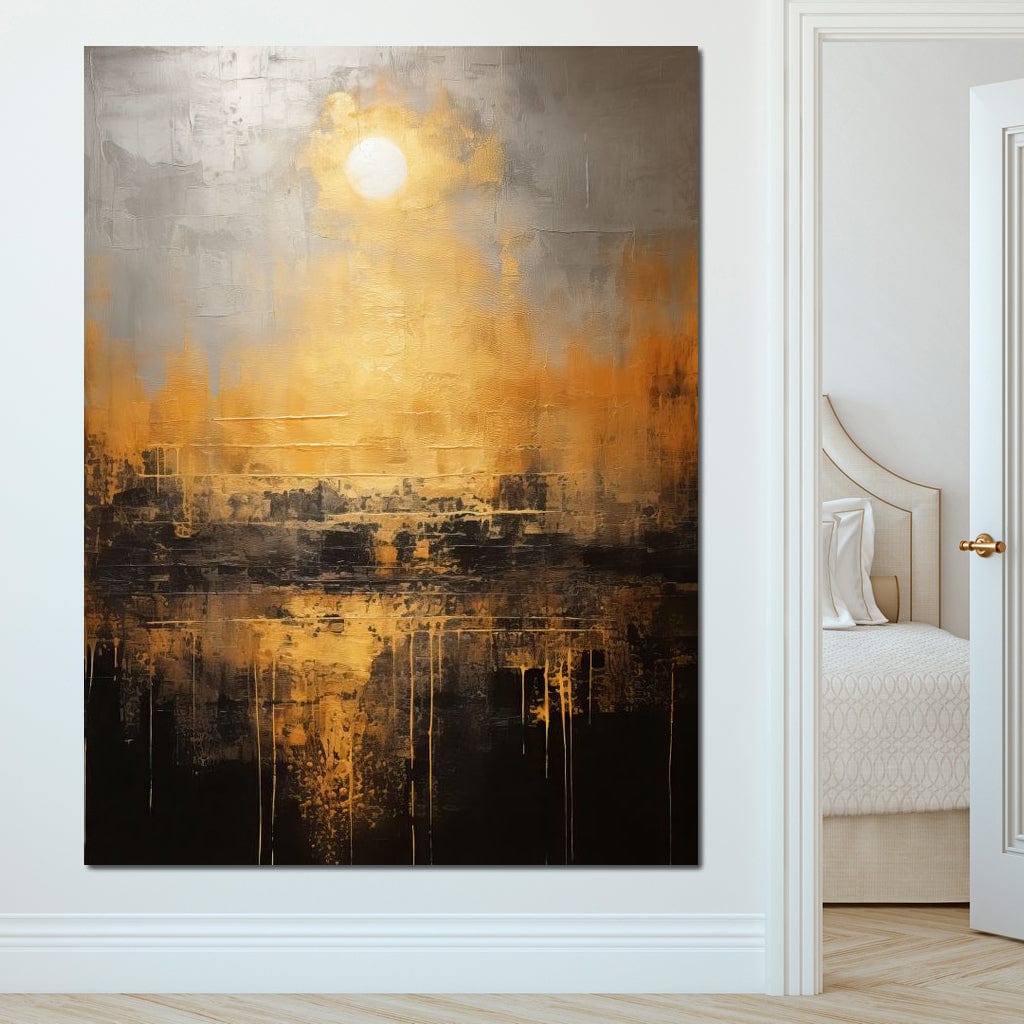 Romantic Golden Atmosphere Canvas Wall Art
