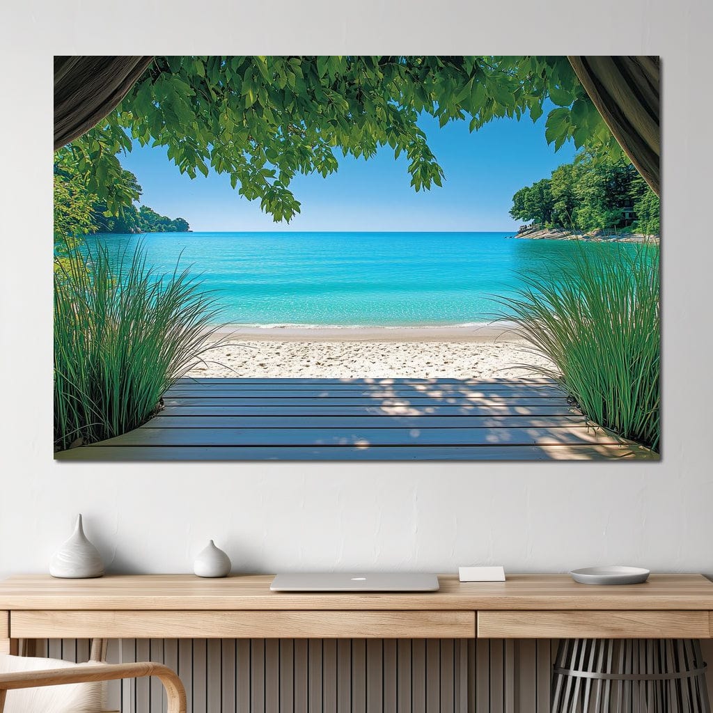 Tropical Tranquil Escape Canvas Wall Art