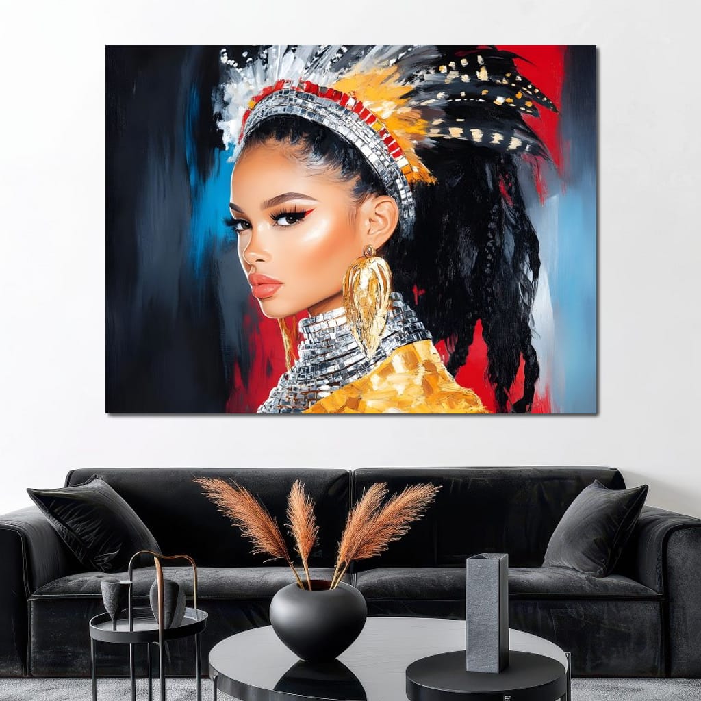 Majestic Feathered Elegance Canvas Wall Art