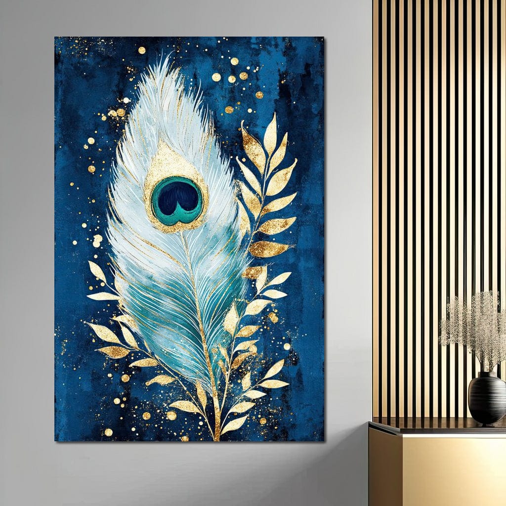 Peacock Plumage Radiance Canvas Wall Art