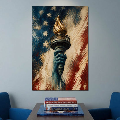 Liberty Igniting The Storm Canvas Wall Art