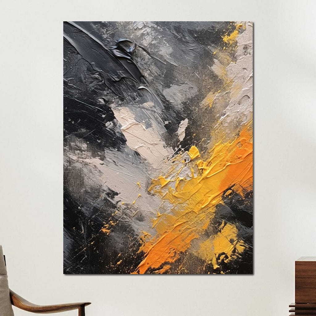 Abstract Onyx Radiance Canvas Wall Art