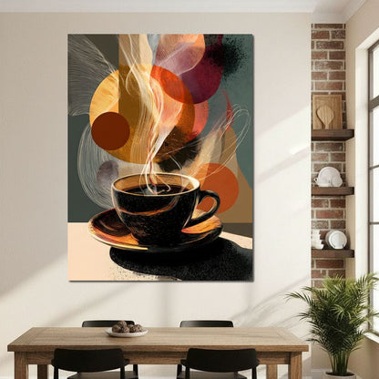 Morning Brew Abstract Fusion Canvas Wall Art