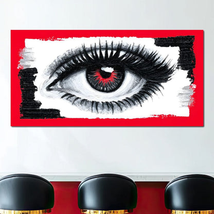 Fiery Sentinel Eye Awakens Canvas Wall Art