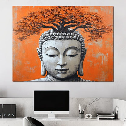 Buddha Tranquility Tree Spirit Canvas Wall Art