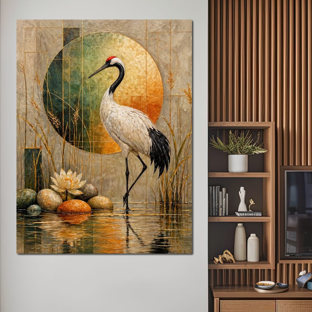 Harmony in Feather and Form Canvas Wall Art