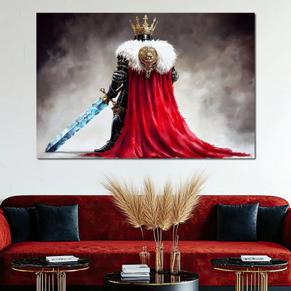 Majestic Regalia Warrior Canvas Wall Art