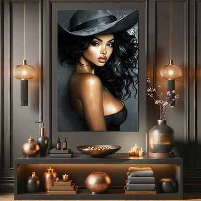 Enchanting Elegance Portrait Canvas Wall Art