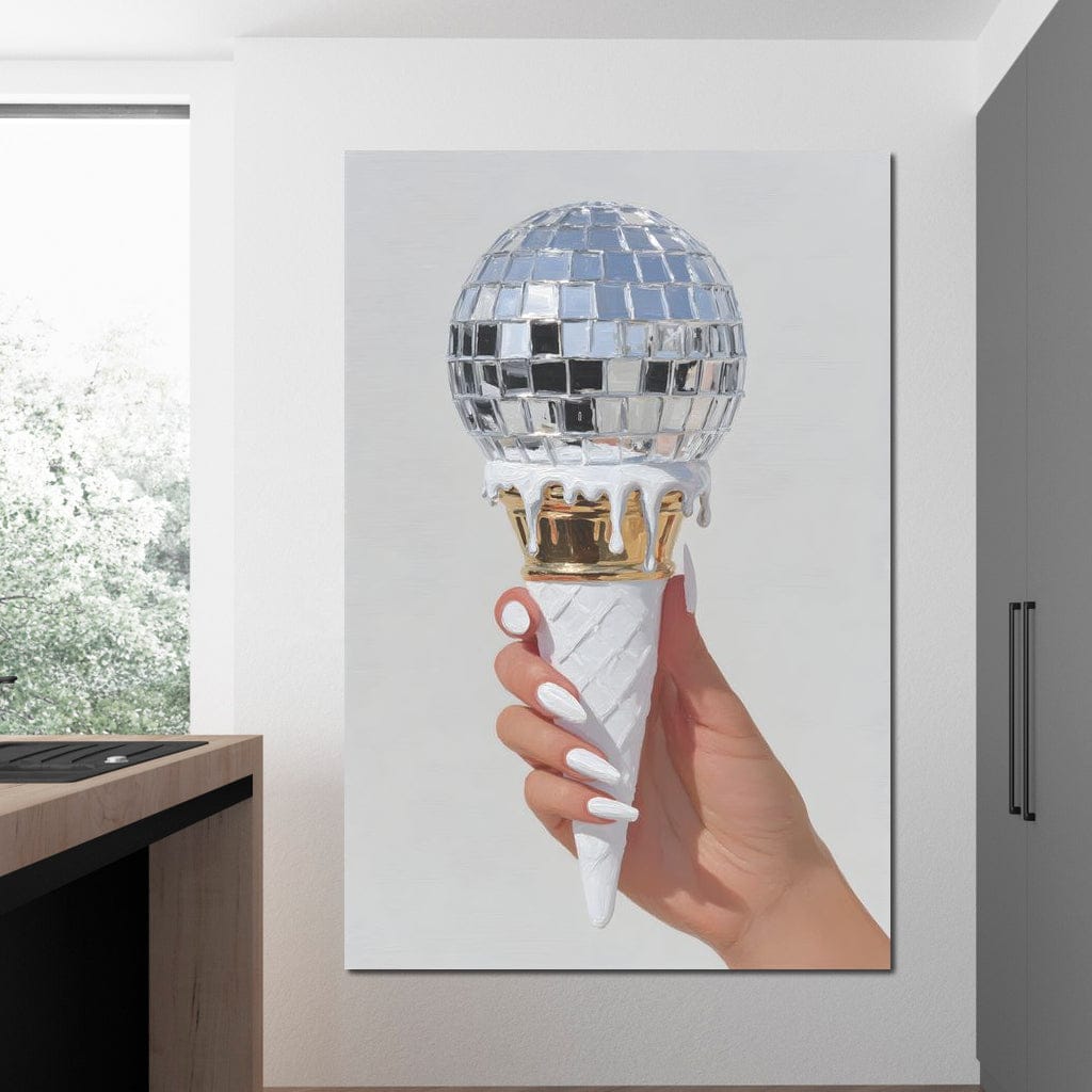 Melting Disco Cone Pop Canvas Wall Art