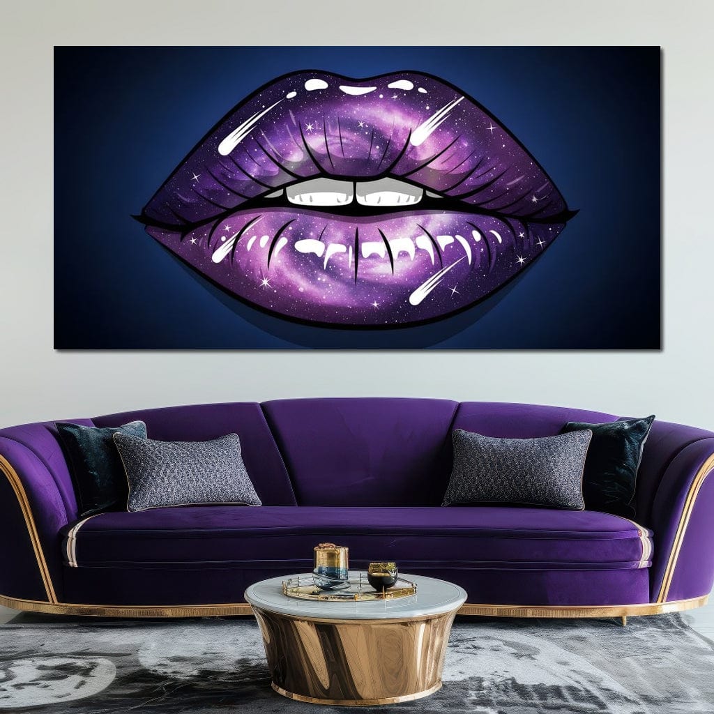 Galactic Kiss Enchantment Canvas Wall Art