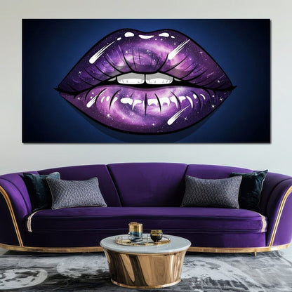 Galactic Kiss Enchantment Canvas Wall Art