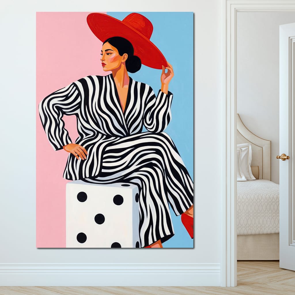 The Dice and the Diva Canvas Wall Art