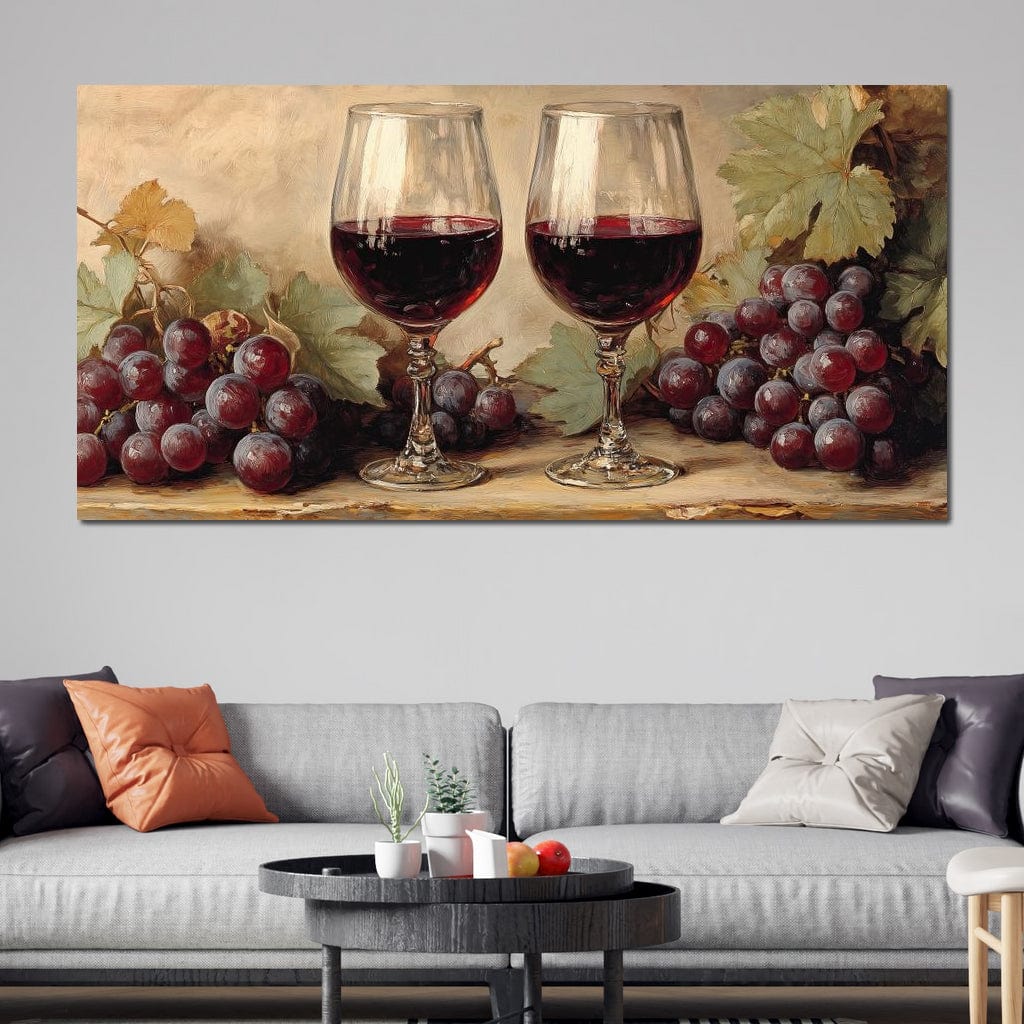 Wine Lovers Vineyard Charm Canvas Wall Art