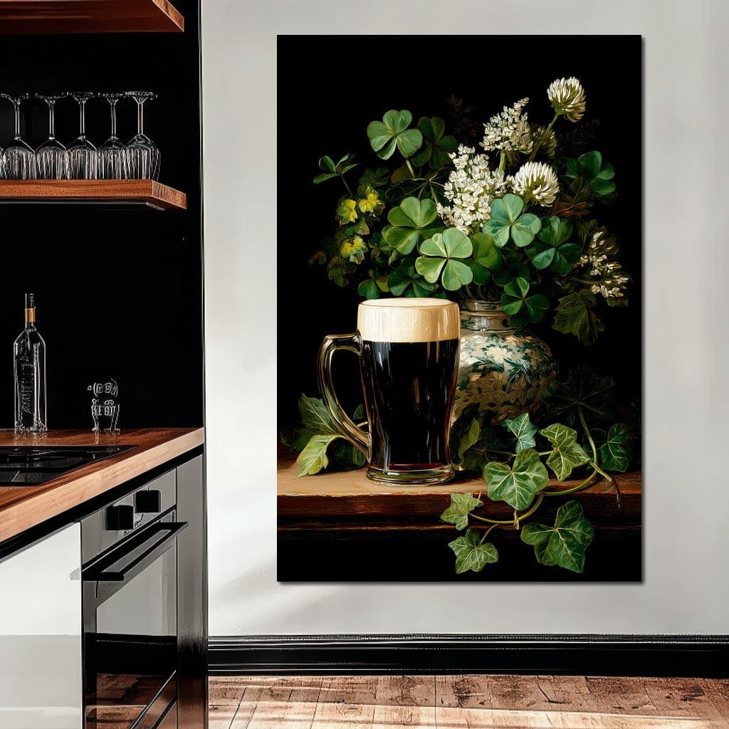 Clover Cream Stout Canvas Wall Art