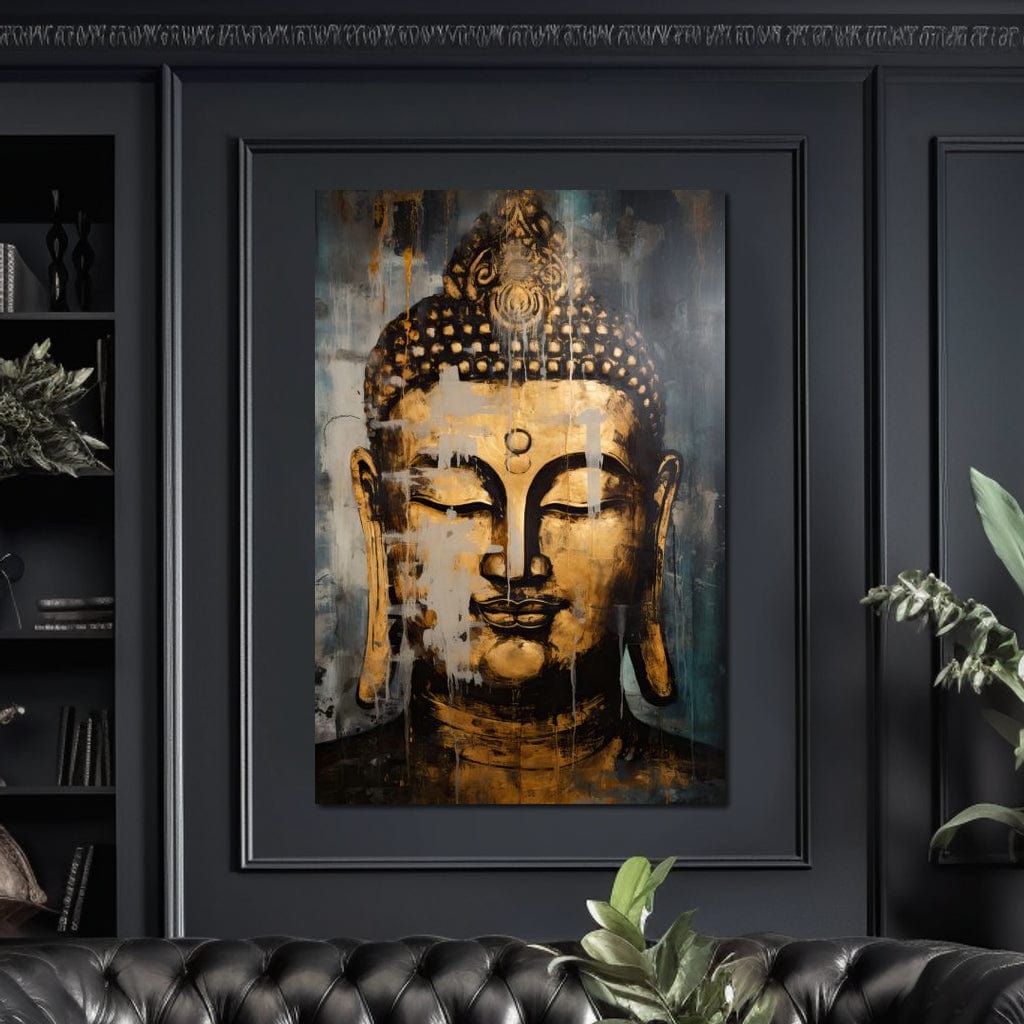 Gracious Golden Buddha Canvas Wall Art