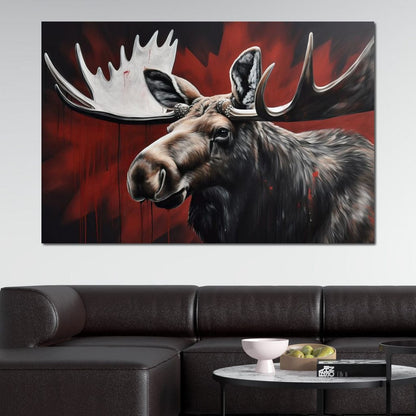 Canadian Moose Canvas Wall Art