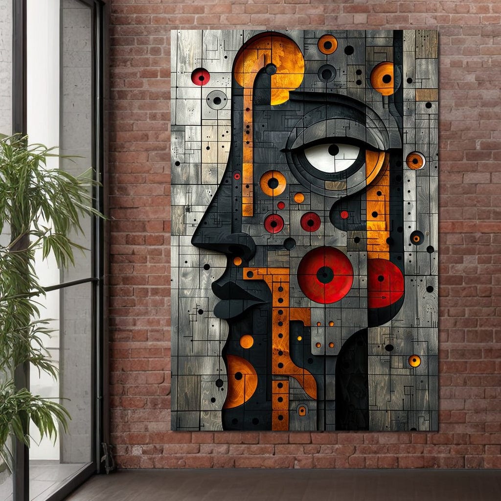 Geometric Fusion Enigma Canvas Wall Art