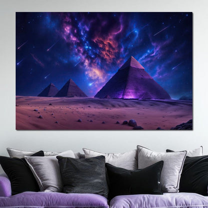 Stardust Over Giza Canvas Wall Art