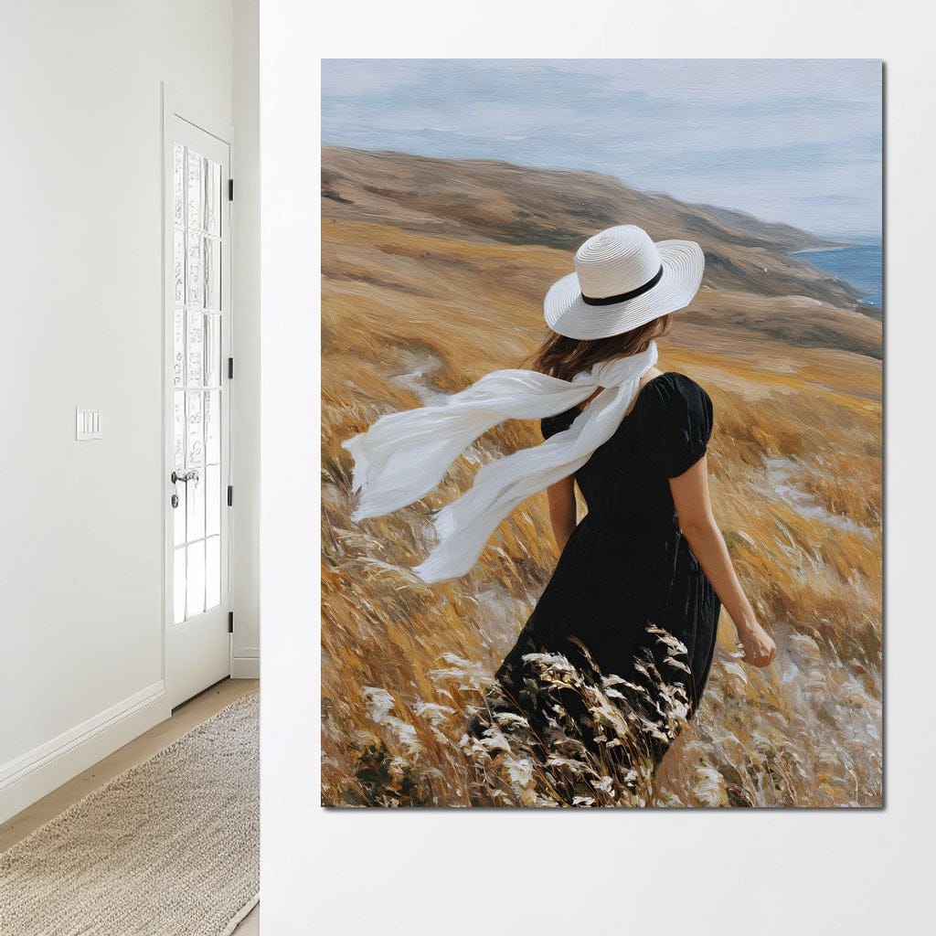 Wind Swept Hillside Muse Canvas Wall Art