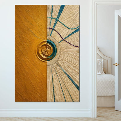Meditative Sunform Canvas Wall Art