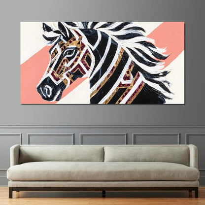 Majestic Mosaic Stripes Canvas Wall Art