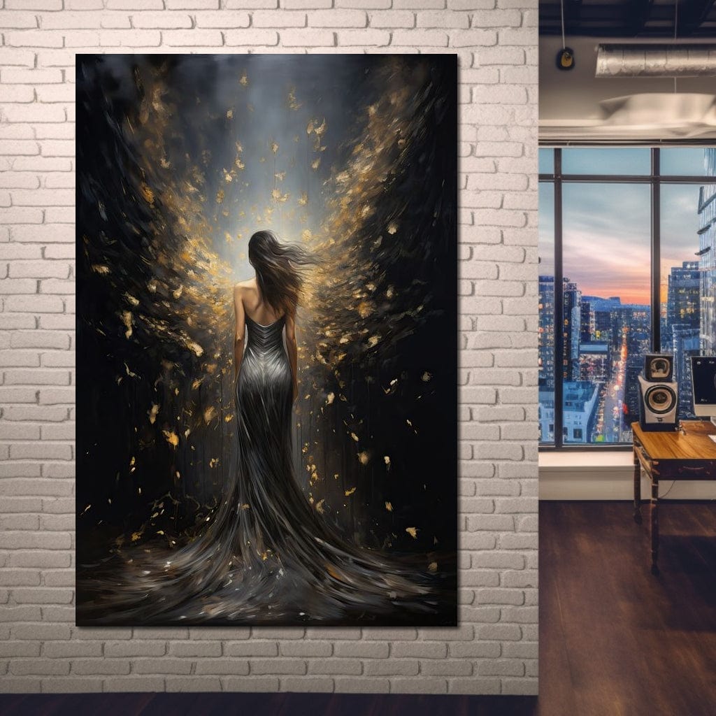 Ethereal Dream of a Starlit Muse Canvas Wall Art