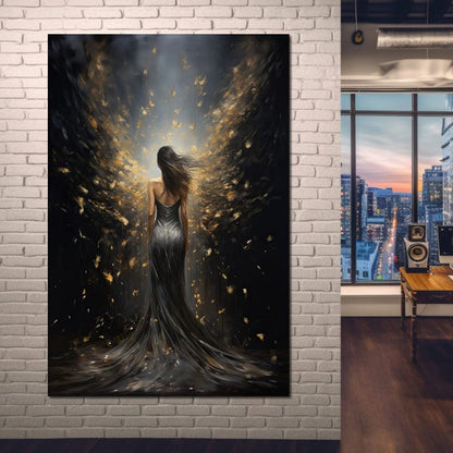 Ethereal Dream of a Starlit Muse Canvas Wall Art