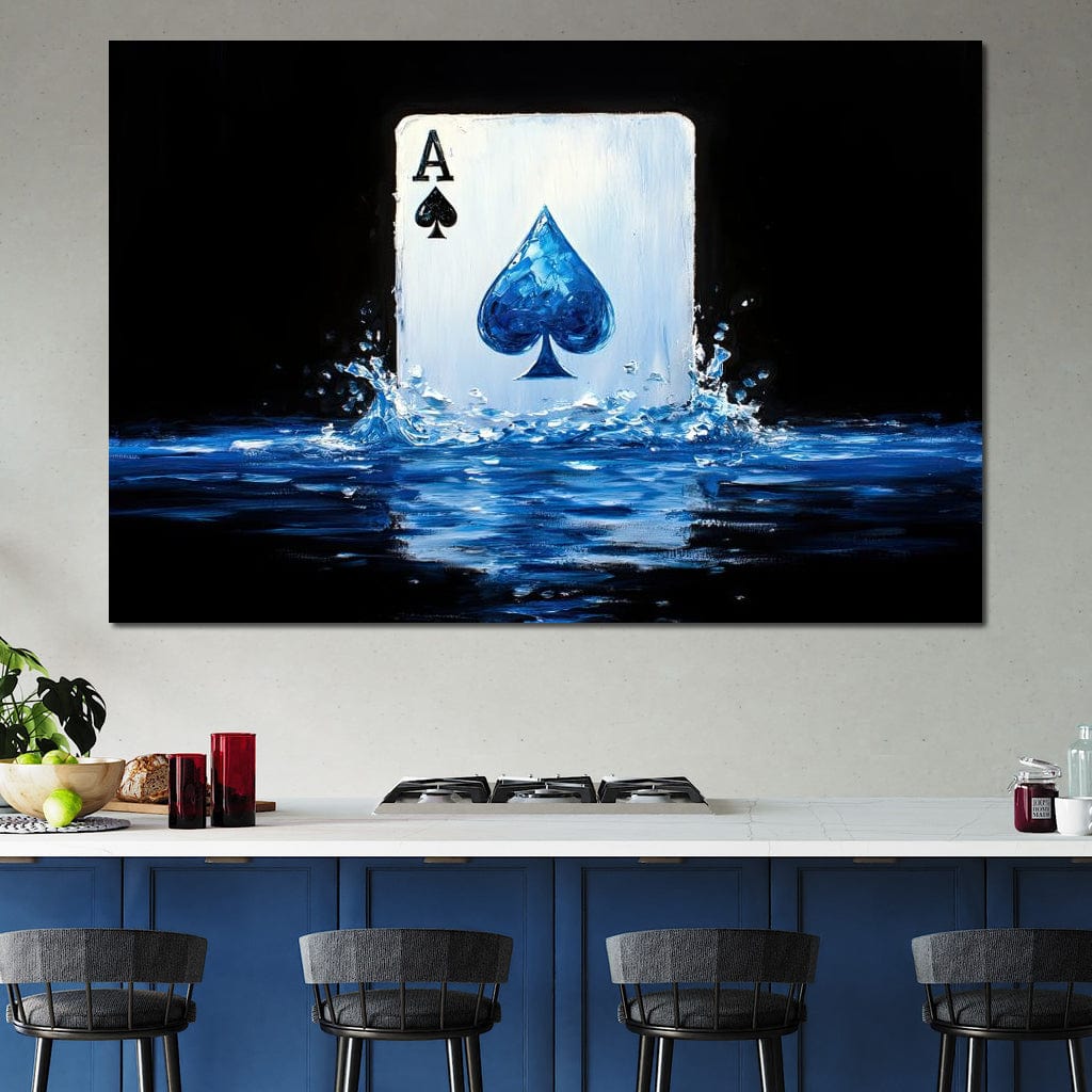Ace of Spades Waterfall Canvas Wall Art